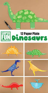12 Paper Plate Dinosaur Crafts For Kids The Craft Train In 2020 Dinosaur Crafts Kids Animal Crafts For Kids Dinosaur Crafts