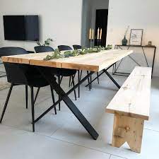 pied de table 71cm croix la fabrique des pieds salle a manger bois salle a manger noire et bois table salle a manger