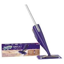 Swiffer Wetjet Wood Floor Spray Mop Starter Kit 1 Power Mop 5 Mopping Pads 1 Bottle Of Floor Cleaner 4 Batter Floor Cleaning Solution Swiffer Floor Cleaner