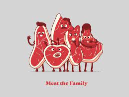 Meat The Family Meat Art Meat Drawing Graphic Design Art