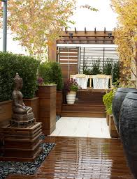 Penthouse Terrace Contemporary Asian Rooftop Terrace By Wesley Moon Inc Indoor Zen Garden Rooftop Terrace Terrace Design