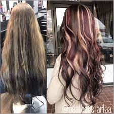 Long Hair Curled Hair Chocolate Brown Hair Red Highlights Blonde Highlights Chunky Highligh Long Hair Styles Hair Color Blonde Highlights Brown Hair Trends