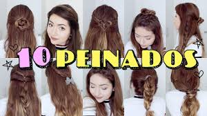 10 Peinados Faciles Y Rapidos Para La Escuela Trabajo Ekaty Youtube
