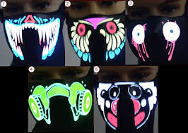 Luminous Led Flashing Face Mask Light Up Mask Vingloo