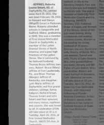 Roberta Louise Smart Jeffries Obit
