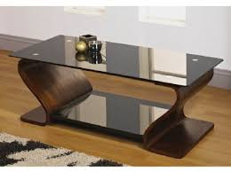 Wood material real american natural walnut wood veneer. Alicia Designer Coffee Table With Curved Walnut Veneer Base Black Glass Sofa Table Design Table Decor Living Room Black Glass Coffee Table