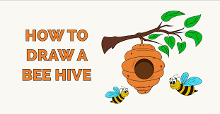 How to draw a bee. How To Draw A Bee Hive Really Easy Drawing Tutorial