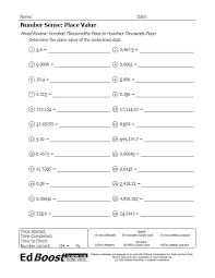 One of the most important concepts in math is place value help your student understand place value with this collection of free, printable worksheet activities. Place Value Mixed Review Hundred Thousandths To Millions Place Edboost