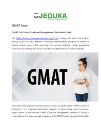 Pdf Gmat Exam Gmat Full Form Graduate Management Admission Test Jeduka Study Abroad Academia Edu