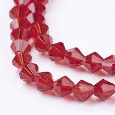 Details About 118pcs Strand Imitation 5301 Bicone Beads Faceted Bicone Glass Beads Red