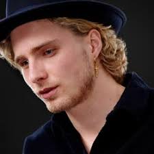 Gold-Tone Steel Drop Hoop Earring with Cross & Chain Charms