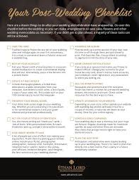 Must Read Post Wedding Checklist Post Wedding Checklist Wedding Checklist Post Wedding