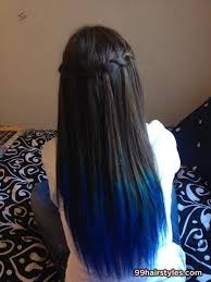 Black And Blue Hair Dye Styles Long Dark Waterfall Hairstyle Ideas 99 Hairstyles Ideas Dip Dye Hair Blue Ombre Hair Hair Dye Tips