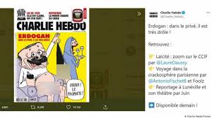 Charlie hebdo republished the cartoons last year. Charlie Hebdo Terbitkan Kartun Presiden Erdogan Lecehkan Wanita Berjilbab