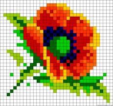 Poppy Flower Perler Bead Pattern Http Mistertrufa Net Librecreacion Culturarte P 12 Avec Images Point De Croix