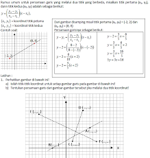 Segitiga segi empat kelas 7. Cara Menentukan Persamaan Garis Smp Mts Kelas Viii Matematika Awan Asyik
