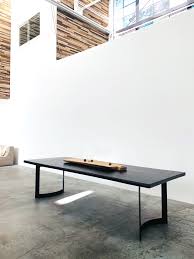 Mars Live Edge Dining Table Black Ash With Curved Metal Leg Live Edge Dining Table Dining Table Black Dining Table