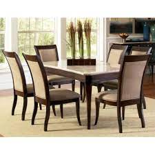 Steve Silver 5 Piece Dining Set Marble Top Dining Table Rectangular Dining Table Side Chairs Dining