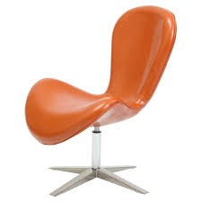 Moderne Accent Chair Retro Accent Chair Orange Chair Vinyl Chairs
