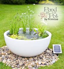 These ponds can add a lot of simplistic beauty to any backyard or patio and they are also very easy to create and come in all sorts of varieties and shapes! H34cm White Pond In A Pot Semi Shade Solar Water Feature 175 99