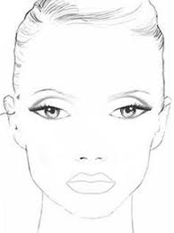 Print Blank Makeup Face Chart Sketch Coloring Page In 2019