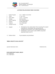 Borang borang yang perlu diisi. Laporan Plc Peer Coaching