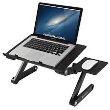 Readaeer Portable Adjustable Laptop Computer Notebook Desk Stand Table Folding Lap Tray For Bed Couch Laptop Stand Laptop Desk Stand Computer Stand For Desk