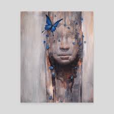 Blue Butterfly, an art canvas by Marc Potts