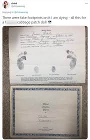Buy fake birth certificate online with verification for sale at superior fake degrees. Woman Accuses Her Mum Of Hiding Secret Brother After Finding A Birth Certificate For A Cabbage Patch Doll