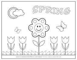 These spring coloring pages are sure to get the kids in the mood for warmer weather. Spring Coloring Page Smiling Flower Spring Coloring Pages Coloring Pages Spring Pictures To Color