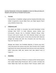 Klik kat bawah ni untuk download. Garis Panduan Tatacara Membaca Doa Di Majlis Majlis Rasmi Dan