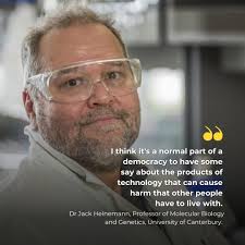 🧬 Dr Jack Heinemann highlights the importance of public input in  regulating genetically modified organisms and why democracy must remain  central in decisions about technologies that can impact us all. We have