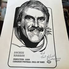 Dickie Harris Signed U South Carolina 8X10 CFL Football Montreal Als HOF