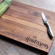 Personalized cutting board, laser engraved gift for anniversary or wedding, custom charcuterie board for housewarming, maple, cherry, or walnut in three sizes, unique engagement gift for couple. 30 Best Engraved Gifts For 2021 Personalized Gift Ideas