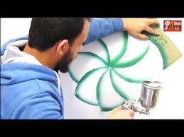 حيلة رائعة لعمل ديكور المروحة ثرى دى بنفسك بخطوات بسيطة و أدوات متوفرة Youtube Wall Painting 3d Wall Painting Wall Deco