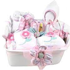 If there is a baby bathtub listed, this would be a great (and unique) basket for the rest of the gift! Pampered New Baby Girl Bath Time Gift Basket Great Shower Gift Idea For Newborns Buy Online In Maldives At Maldives Desertcart Com Productid 6488928
