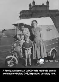 At the gateway of India, on a Lambretta