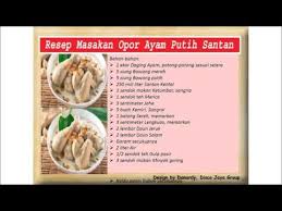 Karena hidangan berkuah yang nikmat ini selalu dijadikan sayur sebagai pelengkap ketupat. Resep Masakan Opor Ayam Putih Santan Youtube