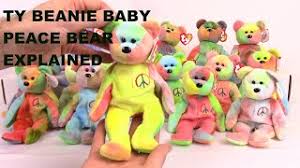 Peace Bear Ty Beanie Babies Explained Collection Review Error Value Information Bbtoystore Com Youtube
