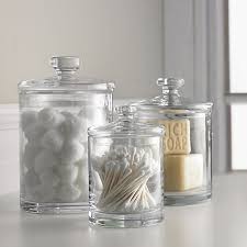 Shop for bathroom storage furniture at walmart.com. Small Glass Canister Reviews Crate And Barrel Apartment Bathroom Bathroom Spa Glass Canisters