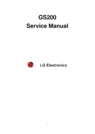 LG GS200 SERVICE MANUAL 091009 Service ...