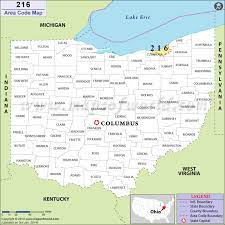 Tunisia telephone code 216 is dialed after the idd. 216 Area Code Map Where Is 216 Area Code In Ohio