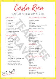 Whether you're flying to a business meeting or a week at the beach, you'll naturally want to bring hair products to keep your locks in line. The Ultimate Costa Rica Packing List Costa Rica Costa Rica Vacation Packing List