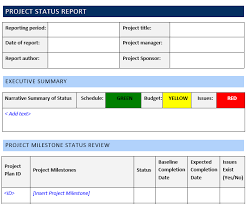 There is no rocket science involved in creating a status report. Project Status Report Template Word Template Free Download
