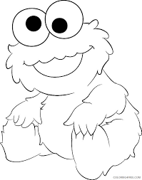 He looks so small and adorable but still hairy. Cute Little Monster Coloring Pages Coloring4free Coloring4free Com