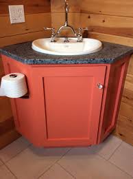 Southern enterprises emery corner bath vanity sink in cherry brown. 20 Inspirational Corner Bathroom Vanities