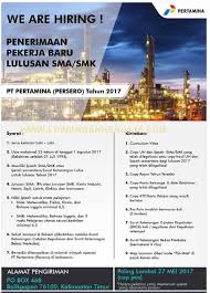 The latest tweets from loker balikpapan (@lokerbpp). Lowongan Kerja Pt Pertamina Tingkat Sma Smk Balikpapan Dan Sekitarnya Rekrutmen Lowongan Kerja Bulan April 2021