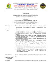 Sk tim pengembang kurikulum smk. Sk Tim Pengembang Smk Rujukan