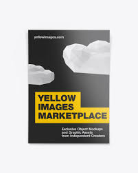 Layered psd easy smart object insertion license: Glossy A6 Flyer Mockup In Stationery Mockups On Yellow Images Object Mockups