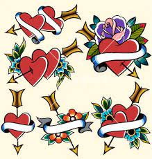 Classic Vintage Heart Tattoo Vector Art Download Classic Vectors Traditional Heart Tattoos Heart Tattoo Love Heart Tattoo